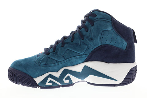 Fila Mb Mens Blue Suede Athletic Lace Up Basketball Shoes