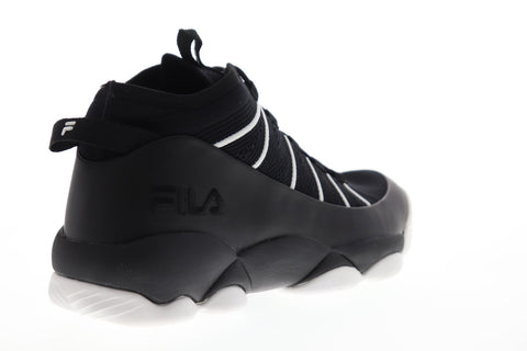 Fila Spaghetti Knit Mens Black Textile High Top Lace Up Sneakers Shoes