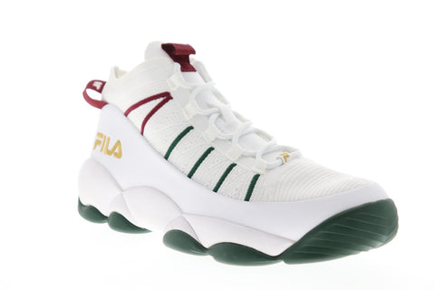 Fila Spaghetti Knit Mens White Textile High Top Lace Up Sneakers Shoes