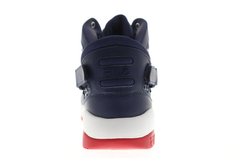 Fila Spoiler Mens Blue Leather High Top Lace Up Sneakers Shoes