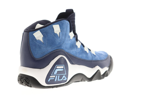 Fila 95 Slip On Mens Blue Suede High Top Lace Up Sneakers Shoes
