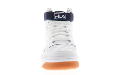 Fila Fx-100 Big Logo Mens White Leather High Top Lace Up Sneakers Shoes
