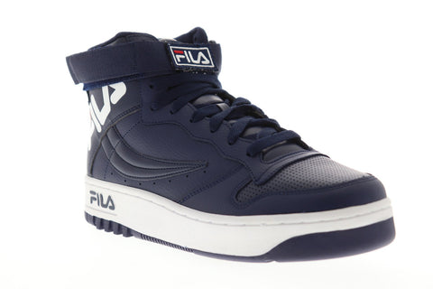 Fila Fx-100 Big Logo Mens Blue Synthetic High Top Lace Up Sneakers Shoes