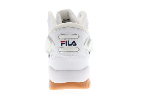 Fila Spoiler Small Logos Mens White Leather High Top Sneakers Shoes