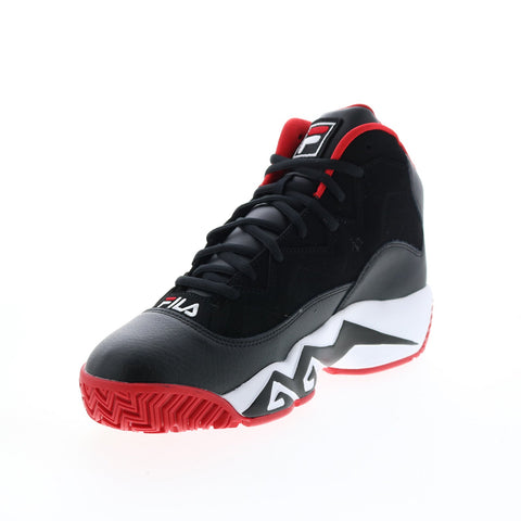 Fila MB 1BM00509-014 Mens Black Leather Lace Up Athletic Basketball Shoes