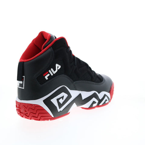 Fila MB 1BM00509-014 Mens Black Leather Lace Up Athletic Basketball Shoes