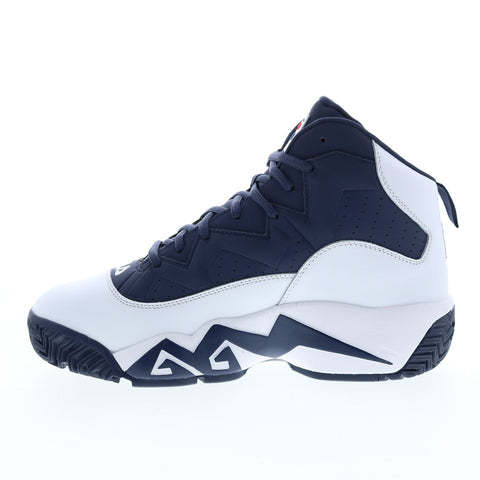 Fila MB 1BM00511-125 Mens Blue Leather Lace Up Athletic Basketball Shoes