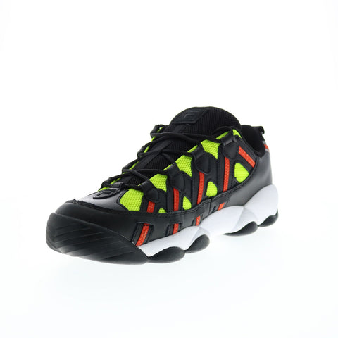 Fila Stackhouse Spaghetti Low Mens Black Leather Athletic Basketball Shoes