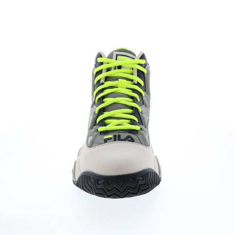 Fila MB 1BM00869-051 Mens Green Leather Lace Up Athletic Basketball Shoes