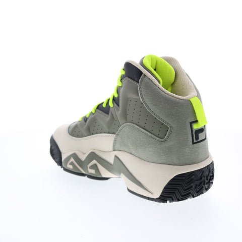 Fila MB 1BM00869-051 Mens Green Leather Lace Up Athletic Basketball Shoes