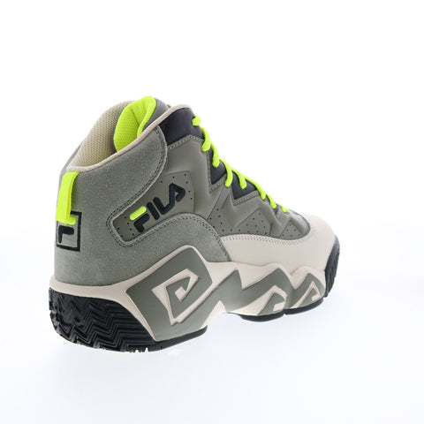 Fila MB 1BM00869-051 Mens Green Leather Lace Up Athletic Basketball Shoes