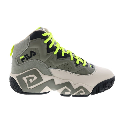 Fila MB 1BM00869-051 Mens Green Leather Lace Up Athletic Basketball Shoes