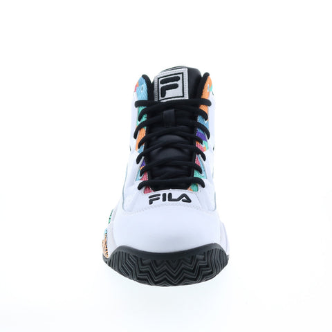 Fila MB 90S 1BM01084-175 Mens White Leather Lace Up Athletic Basketball Shoes