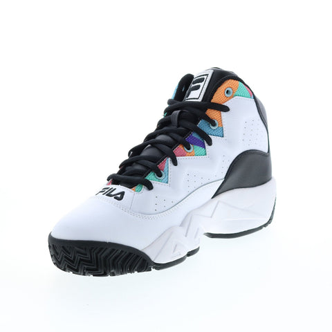 Fila MB 90S 1BM01084-175 Mens White Leather Lace Up Athletic Basketball Shoes