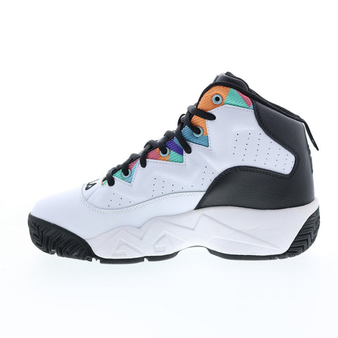 Fila MB 90S 1BM01084-175 Mens White Leather Lace Up Athletic Basketball Shoes