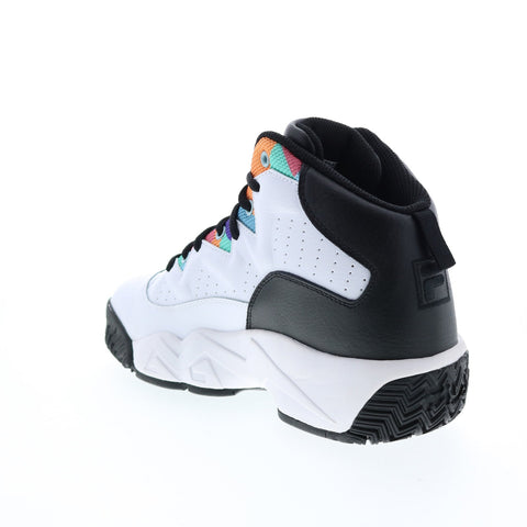 Fila MB 90S 1BM01084-175 Mens White Leather Lace Up Athletic Basketball Shoes