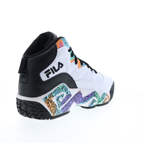 Fila MB 90S 1BM01084-175 Mens White Leather Lace Up Athletic Basketball Shoes