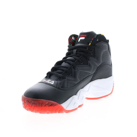Fila MB 1BM01264-041 Mens Black Leather Basketball Inspired Sneakers Shoes