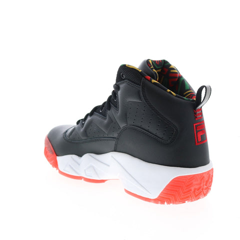 Fila MB 1BM01264-041 Mens Black Leather Basketball Inspired Sneakers Shoes