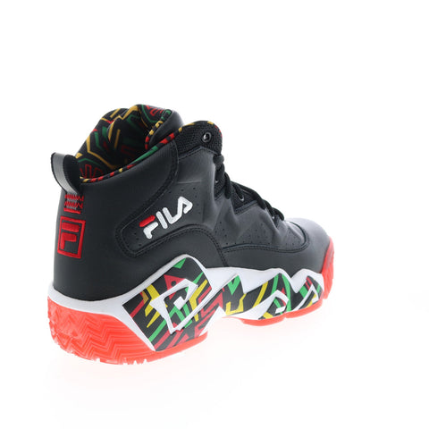 Fila MB 1BM01264-041 Mens Black Leather Basketball Inspired Sneakers Shoes
