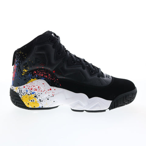 Fila MB Diy 1BM01293-992 Mens Black Leather Lace Up Athletic Basketball Shoes