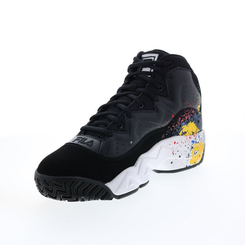 Fila MB Diy 1BM01293-992 Mens Black Leather Lace Up Athletic Basketball Shoes