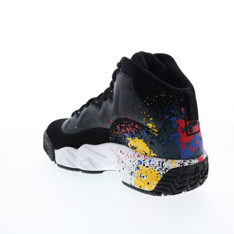 Fila MB Diy 1BM01293-992 Mens Black Leather Lace Up Athletic Basketball Shoes
