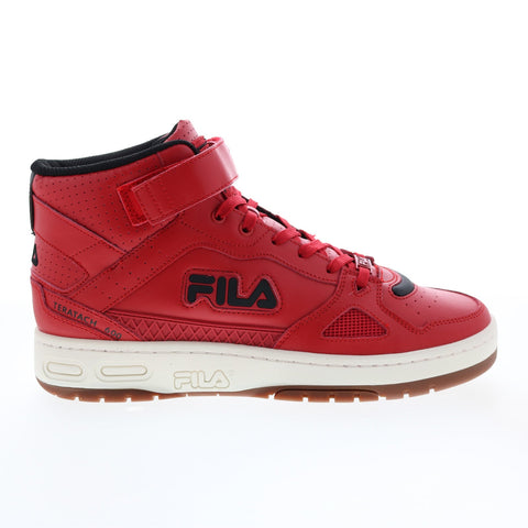 Fila Teratach 600 Mid 1BM01741-602 Mens Red Leather Lifestyle Sneakers Shoes