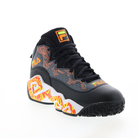 Fila MB 1BM01742-054 Mens Black Leather Lace Up Lifestyle Sneakers Shoes