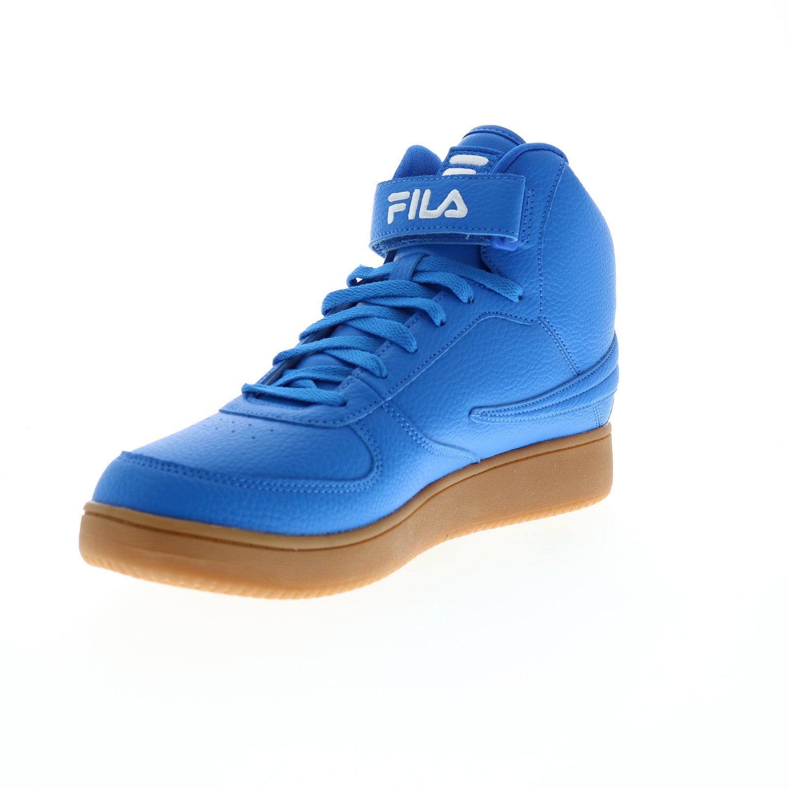 FILA Men's A-High White Faux Leather Shoes Gum Bottom
