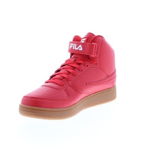 Fila A-High Gum 1BM01765-946 Mens Red Leather Lifestyle Sneakers Shoes