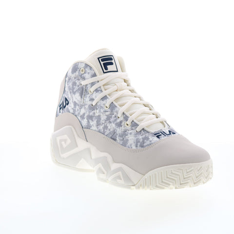 Fila MB 1BM01883-147 Mens Gray Leather Lace Up Athletic Basketball Shoes
