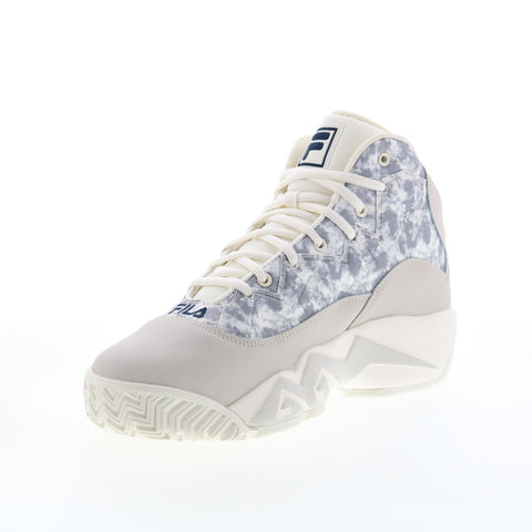 Fila MB 1BM01883-147 Mens Gray Leather Lace Up Athletic Basketball Shoes