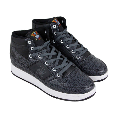 Supra Skytop Mens Black Suede Athletic Lace Up Skate Shoes