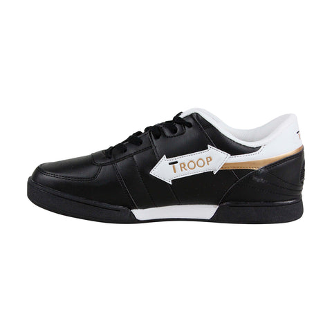 World Of Troop Crown 1CM00075-016 Mens Black Leather Lifestyle Sneakers Shoes