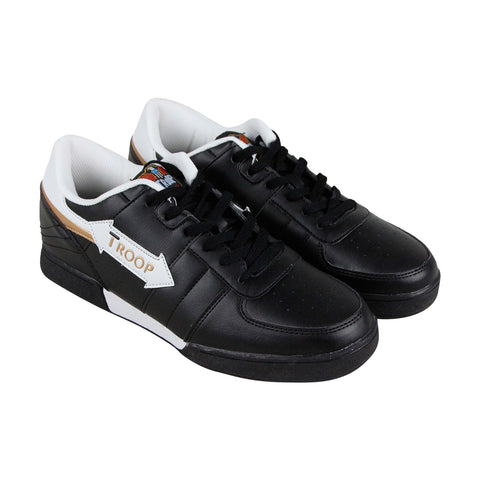 World Of Troop Crown 1CM00075-016 Mens Black Leather Lifestyle Sneakers Shoes
