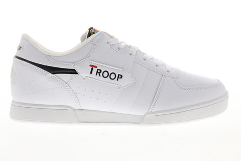 World Of Troop Crown 1CM00075-112 Mens White Leather Lifestyle Sneakers Shoes