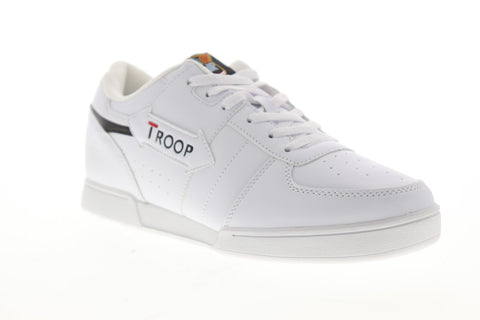 World Of Troop Crown 1CM00075-112 Mens White Leather Lifestyle Sneakers Shoes
