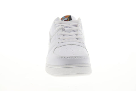 World Of Troop Crown 1CM00075-112 Mens White Leather Lifestyle Sneakers Shoes