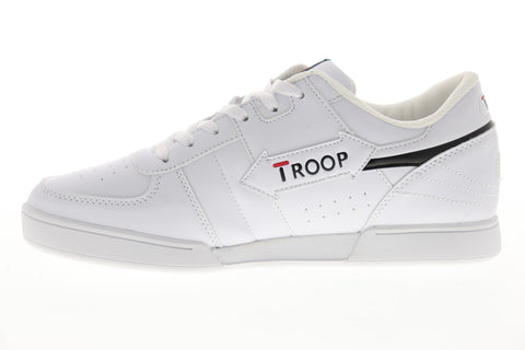 World Of Troop Crown 1CM00075-112 Mens White Leather Lifestyle Sneakers Shoes