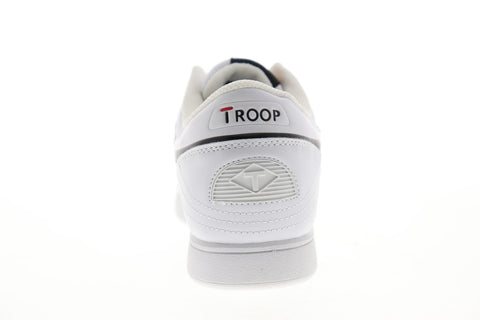 World Of Troop Crown 1CM00075-112 Mens White Leather Lifestyle Sneakers Shoes