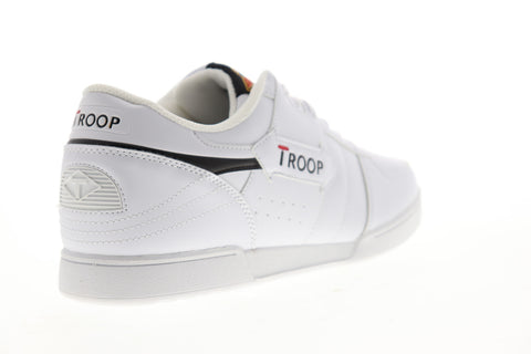 World Of Troop Crown 1CM00075-112 Mens White Leather Lifestyle Sneakers Shoes
