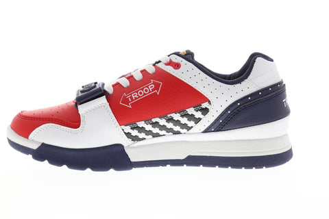 World Of Troop Cobra Mens Red Synthetic Low Top Lace Up Sneakers Shoes