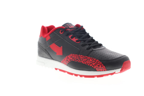 World Of Troop Arrow Jogger 1CM00433-023 Mens Black Leather Lifestyle Sneakers Shoes