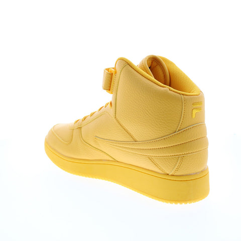 Fila A-High 1CM00540-701 Mens Yellow Leather Lifestyle Sneakers Shoes