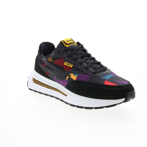 Fila Renno 90S 1CM01283-042 Mens Black Leather Lifestyle Sneakers Shoes