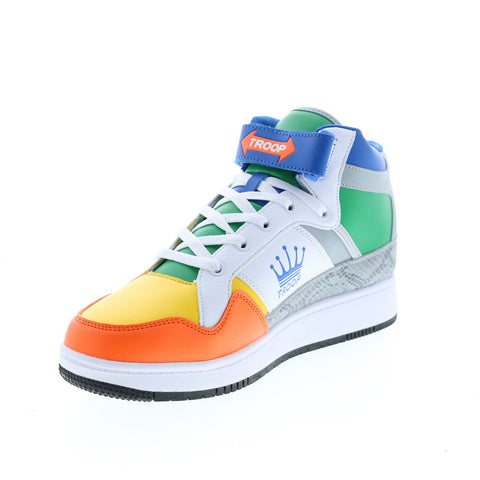 World Of Troop Destroyer 20 Mid Mens White Yellow Lifestyle Sneakers Shoes