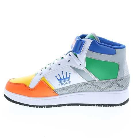 World Of Troop Destroyer 20 Mid Mens White Yellow Lifestyle Sneakers Shoes