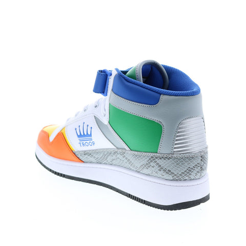 World Of Troop Destroyer 20 Mid Mens White Yellow Lifestyle Sneakers Shoes