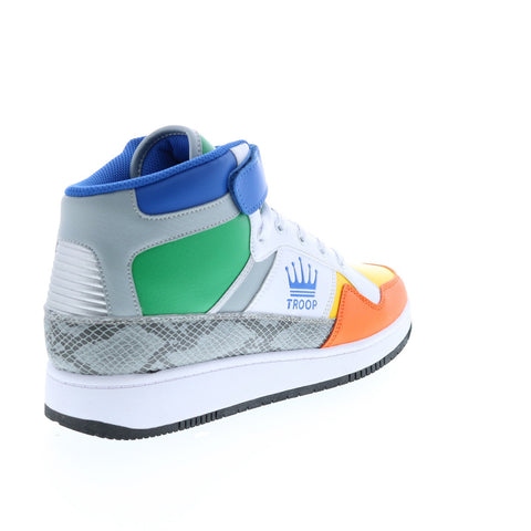 World Of Troop Destroyer 20 Mid Mens White Yellow Lifestyle Sneakers Shoes